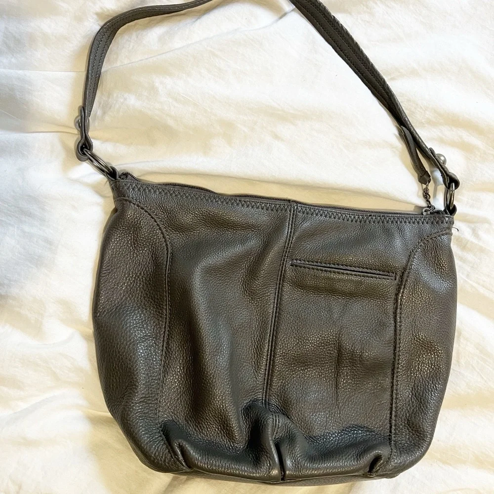 The‎ Sak Iris hobo shoulder bag gray pebble leather purse boho y2k 2010s vtg